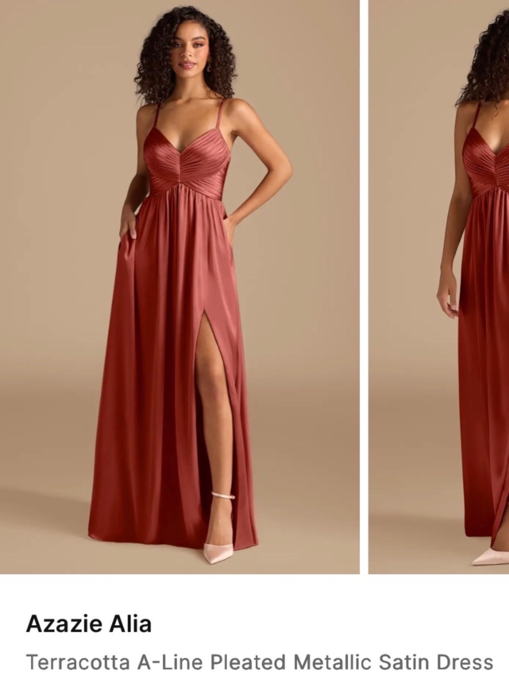 Bridesmaid dress- Teracotta